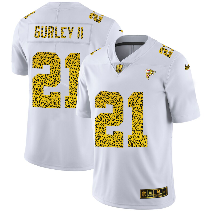 Atlanta Falcons #21 Todd Gurley II Men Nike Flocked Leopard Print Vapor Limited NFL Jersey White->atlanta braves->MLB Jersey